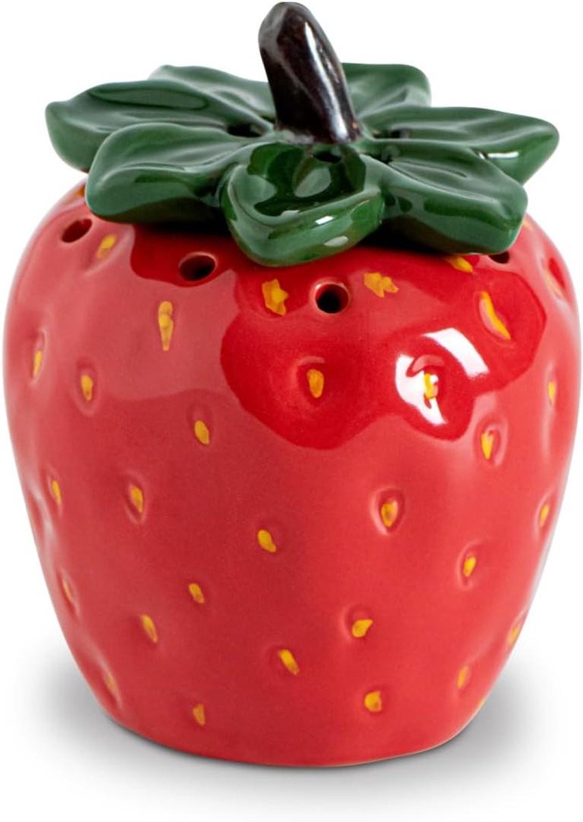 Aardbei Bakpoeder Houder - Koelkast Geurvreter Keramiek - Koelkast Geur Absorberen - Schattig Aardbei Ontwerp - 454 g - Rood
