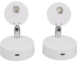 LED Spots - Accentverlichting Spots - Kamerplanten Verlichten - 350 Graden Draaibaar - Set van 2 - Meerdere Kleuren