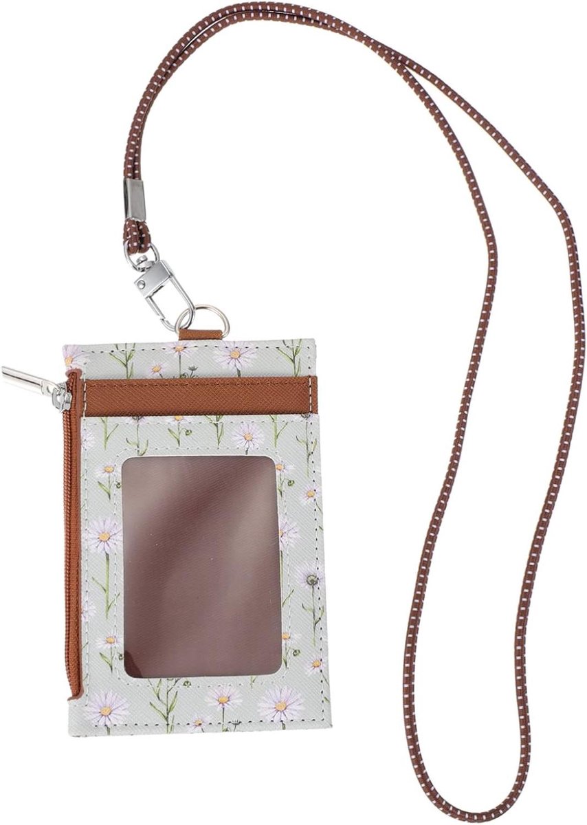 Kaarthouder met Lanyard - Portemonnee Kaart ID - Organiseren Kaarten - Afneembare Nekkoord - 11.5x7.5x1 cm - Zwart