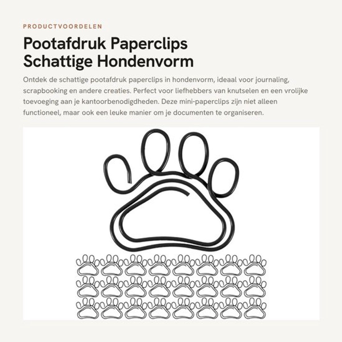 Pootafperclips 50 Stuks - Mini-Paperclips Hondenvorm - Kantoorclip - Scrapbooking - Bladwijzers - Creatief Design