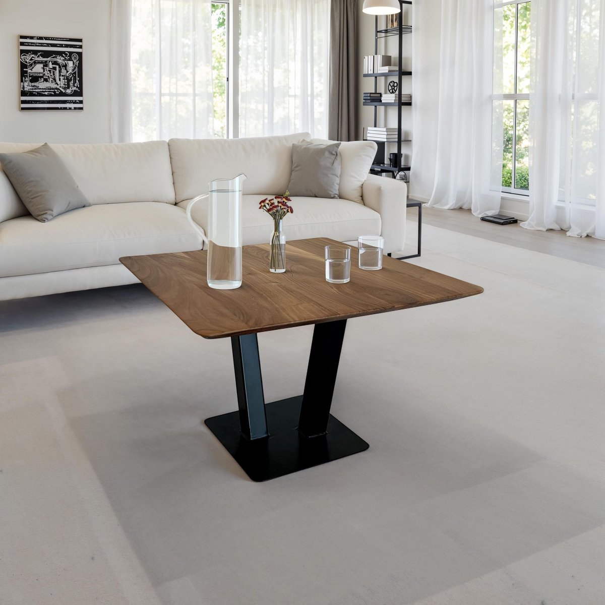Salontafel acaciahout 60x60 cm - WL7.012