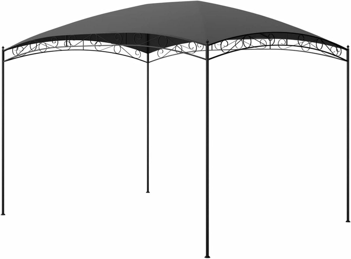 Tuinpaviljoen - Tuintent pergola - Buitenfeesten organiseren - Waterafstotend dak - 3x4 meter - Antraciet