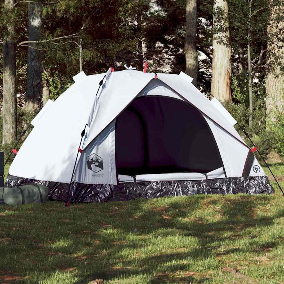 Koepel Campingtent - Outdoor Tent - Kamperen en Backpacken - Verduisterend en Waterdicht - 3 Personen - Wit
