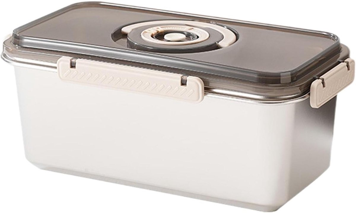 Brood Bewaardoos - Broodtrommel RVS - Brood Vers Houden - Luchtdichte Technologie - 355 x 198 x 143 cm - Zilver