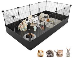 Dailygoods- Omheining met waterdichte bodem - Cavia-uitloop - Buitenren - 122 cm x 60 cm x 40 cm - Schoon en hygiënisch - Afneembaar materiaal - Dierentuin