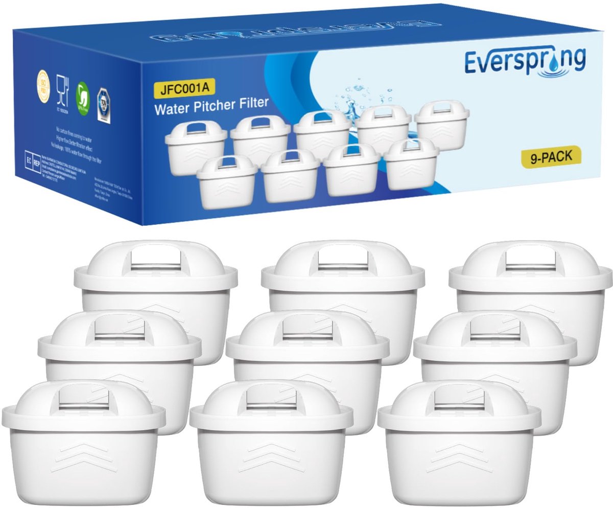 SnelShoppen - Waterfilter Vervangend voor Maxtra+, Mavea, Anna Duomax - 9 Stuks - Hoogwaardige Kwaliteit voor Schone Drinkwater - Perfect voor Keuken,