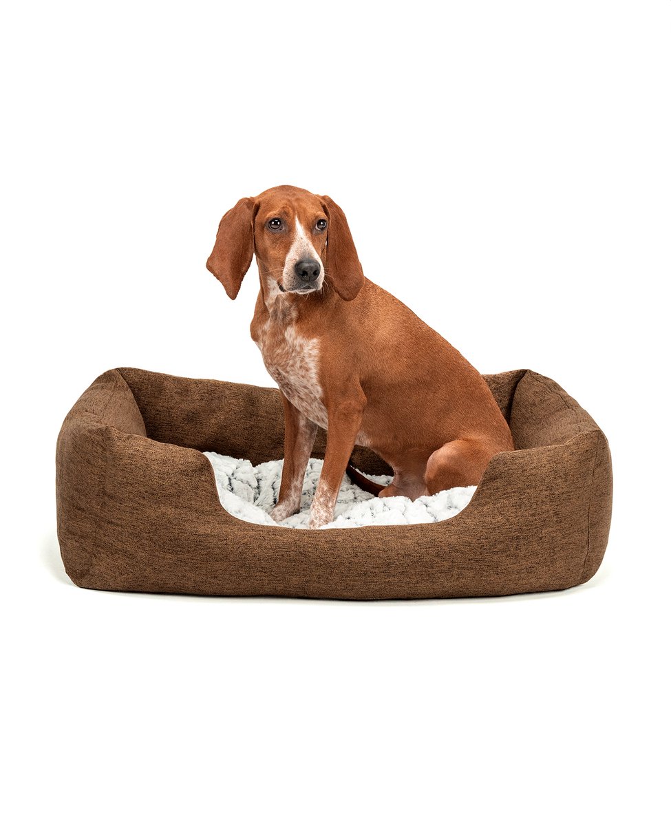 lionto comfort hondenmand, zacht, antislip & onderhoudsvriendelijk, 80x60 cm bruin