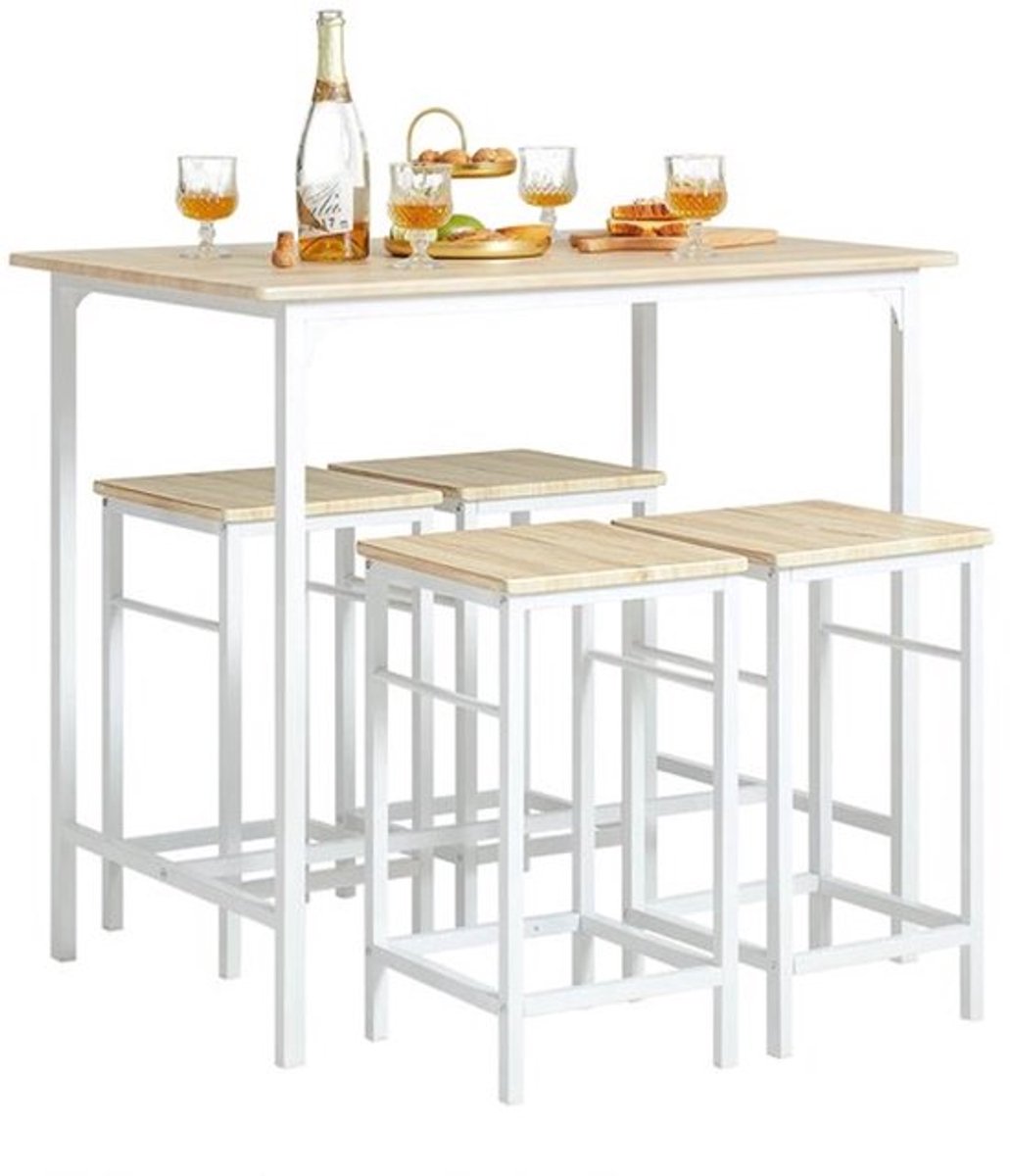 Bartafelset – Barkastset – Barset – Bistroset – Eettafelset – Donkergrijs – MDF Met Metale