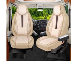Premium Camper stoelhoezen voor Pössl H-Line WDS4 in Beige (2 losse stoelen)