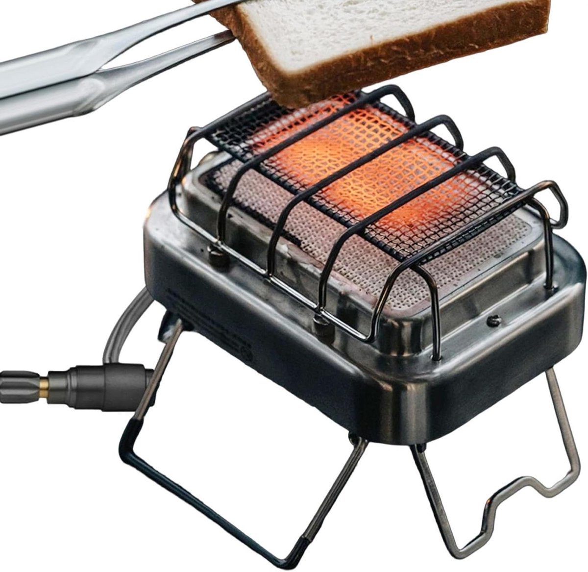 Camping Verwarmer - Terrasverwarmer Buiten - Kamperen en Koken - 2-in-1 Functie - 17x11.5x8.25cm - Zilver