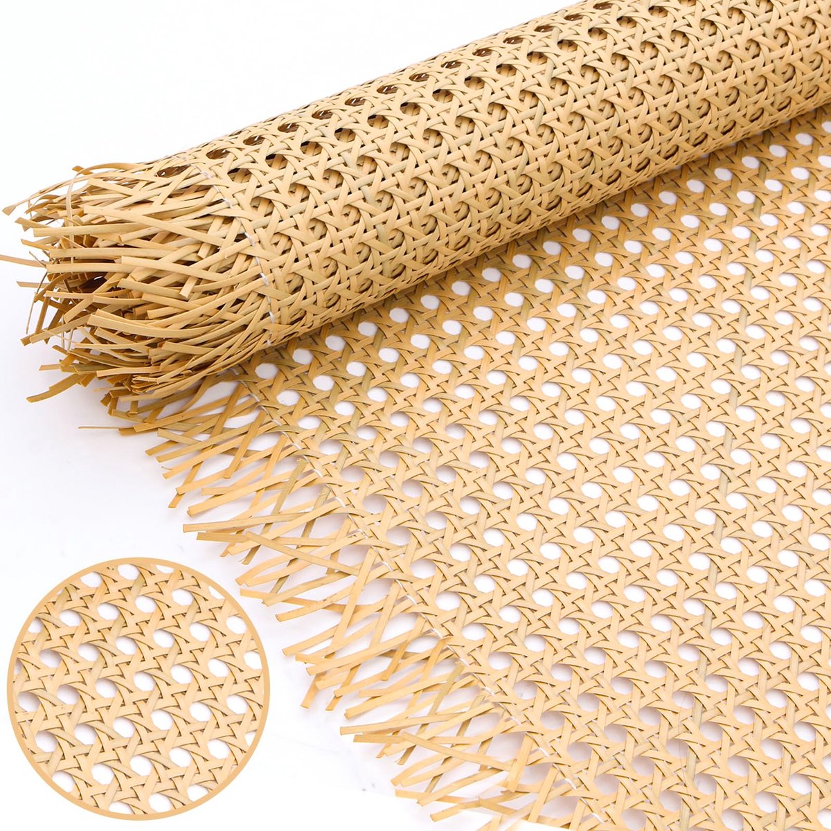 SnelShoppen - Vehipa Rol Kunststof Rotan 50x120 cm voor Stoelen, Bedden, Kasten en Onderzetters in Weense Strostijl - Doe-Het-Zelf Coating voor Tuin,