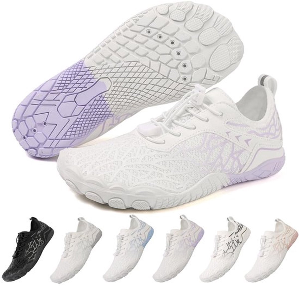 Waterschoenen Sneldrogend - Blotevoeten Schoenen - Lichtgewicht - Ademend - Flexibel - Verstelbaar Veterdesign - Blotevoetenschoenen