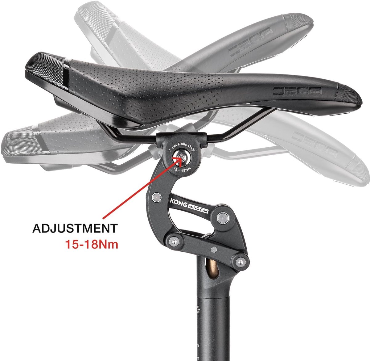 SnelShoppen - Geveerde Zadelpen 27,2/30,9/31,6mm - Aluminium Parallellogram Vering - 365mm, 50mm Veerweg, Instelbare Demping voor Fietsen en Racefiets