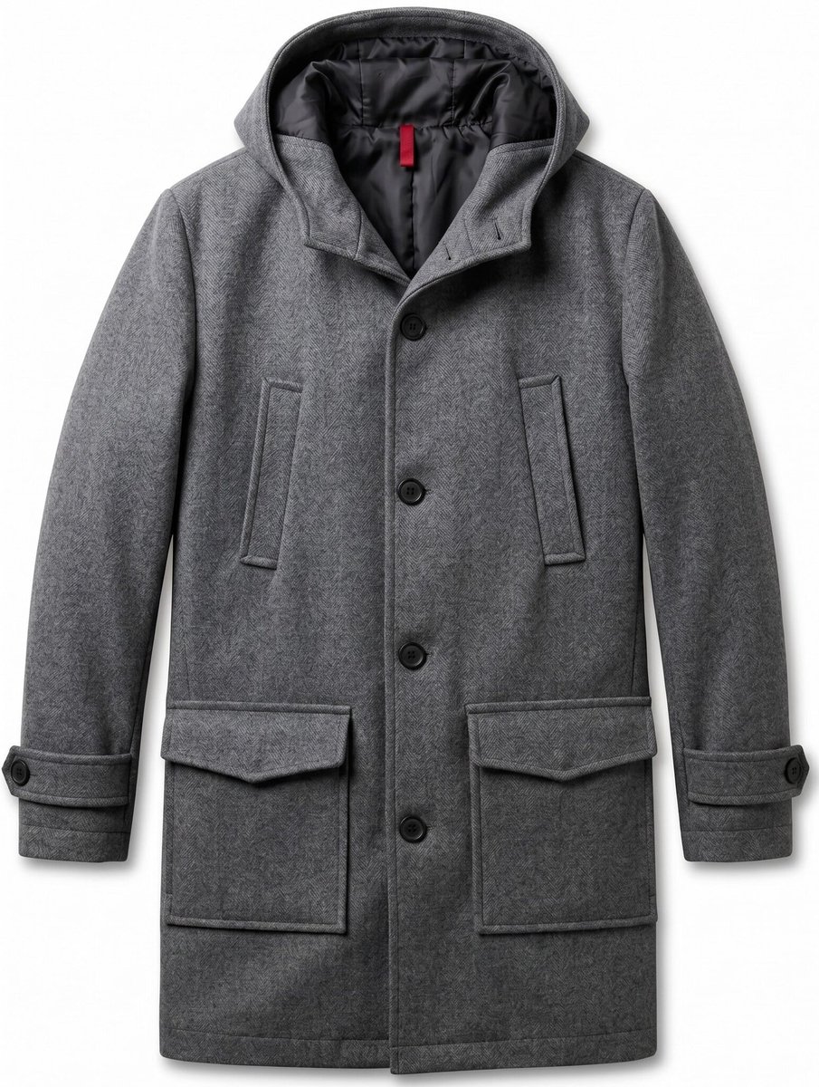 Trenchcoat Heren - Parka Heren Winterjas - LF8931 - Grijs - Maat XL