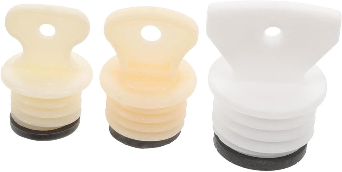 Lekvrije Rubberen Doppen - Warmwaterkruik Stoppers - Warmwaterkruik Vullen - Hittebestendig Materiaal - 3 Stuks - Diverse Kleuren