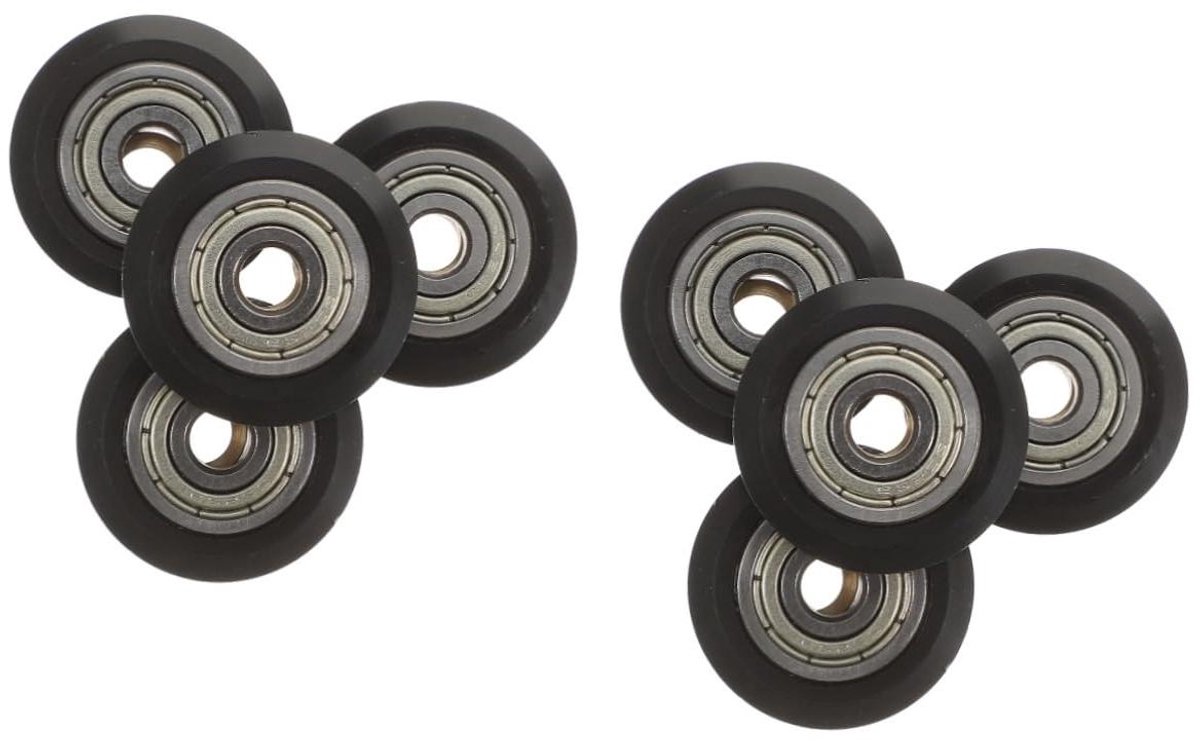 Katrolwielen - Printerwielen Rolwielen - 3D Printen - Soepele Beweging - 4 stuks - Zwart