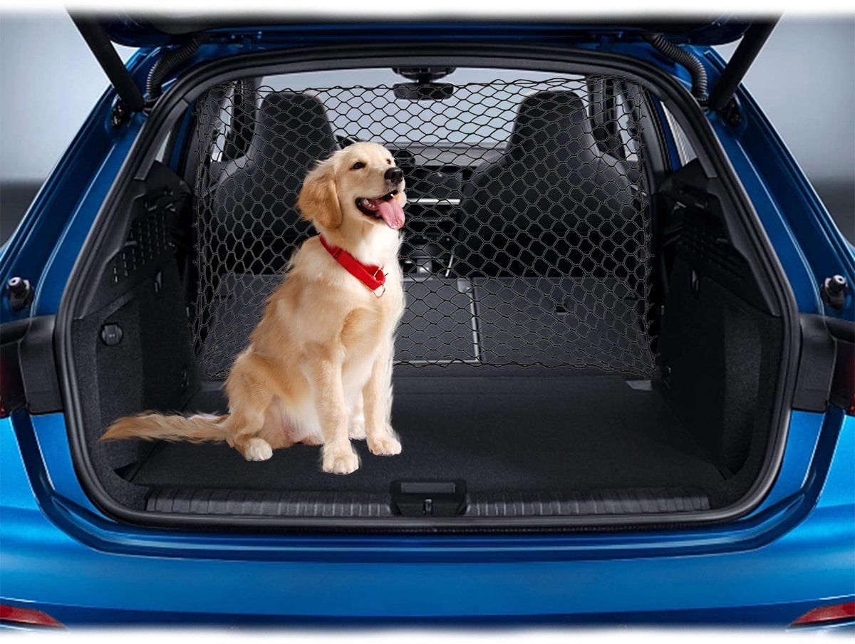 Dailygoods - Auto Beschermnet voor Honden met Haak en Elastische Band