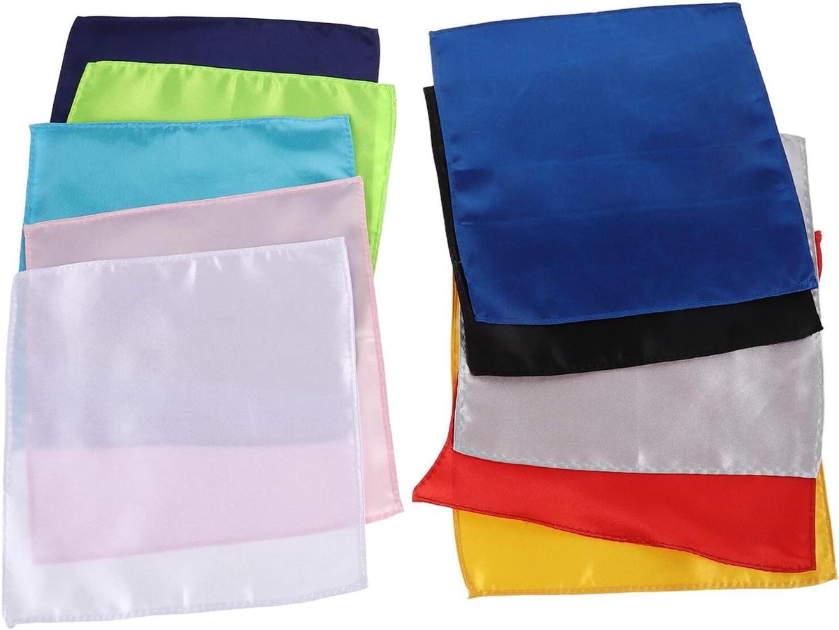 Zakdoek Set - Herensjaaltjes Pocketsquare - Feestelijke Outfit - Gladde Textuur - 23x23 cm - Multicolor