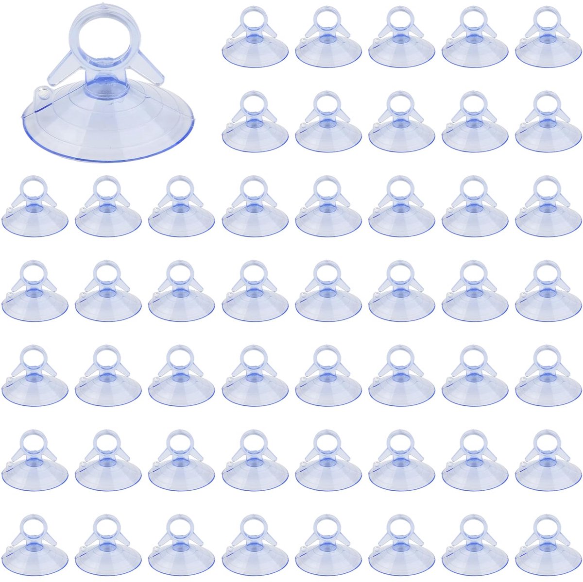 Dailygoods - 50 Stuks 45mm Zuignappen - Sterke PVC Zuigers voor Meerdere Toepassingen