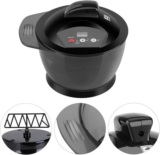Hair Color Mixing Bowl Electric USB Rechargeable LCD Time Display Hair Salon Automatic Mixer Hair Cream Mixing Tools — afbeelding 5
