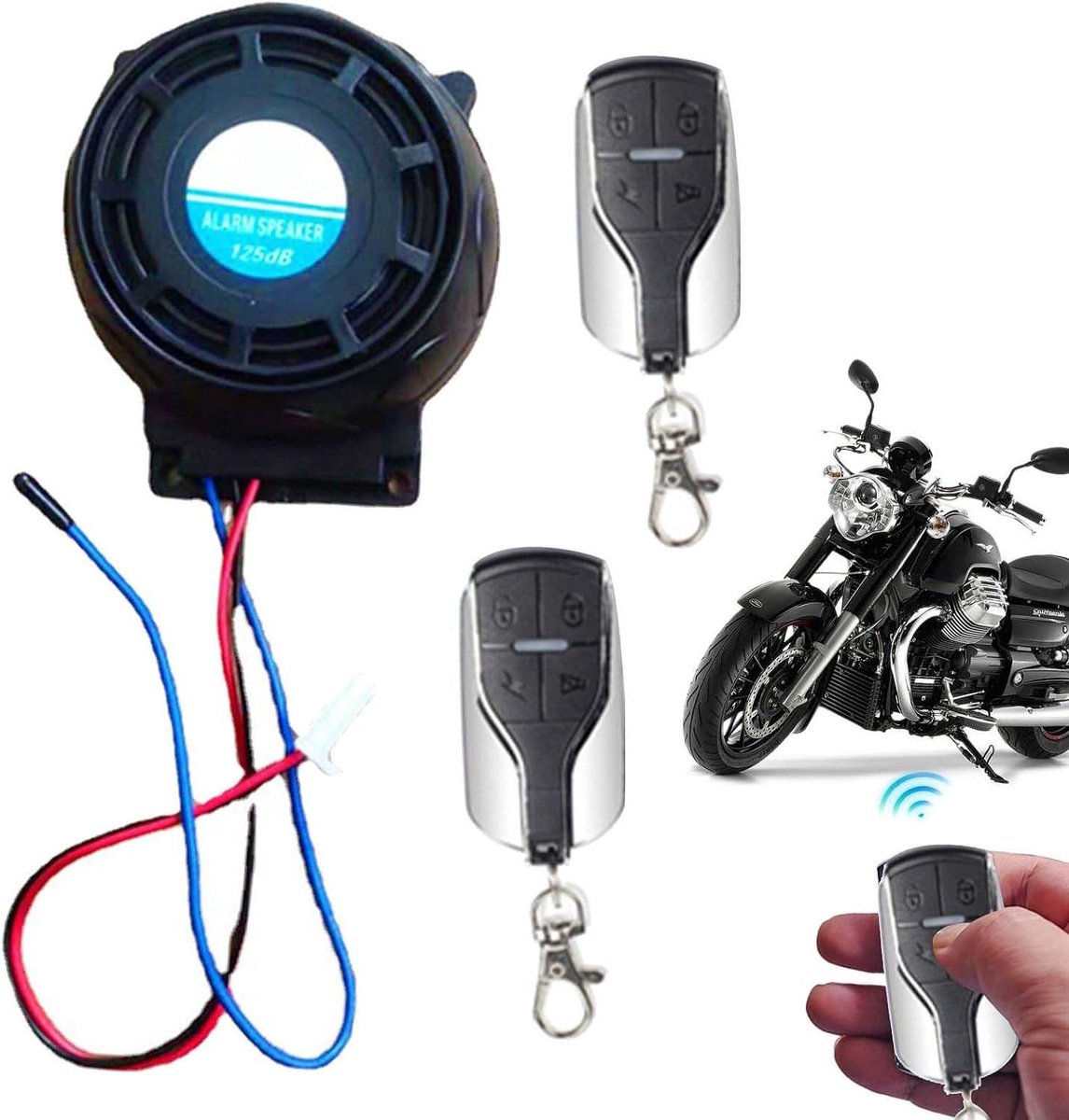 Fiets Alarm - Motorfiets Beveiliging - Diefstal Voorkomen - Waterdicht Ontwerp - 125 dB - Zwart