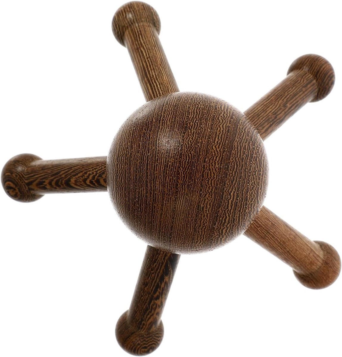 Houten Hoofdmassager - Massageapparaat Klauw - Stressverlichting - Rationeel Klauwontwerp - 10 x 10 x 8 cm - Beige