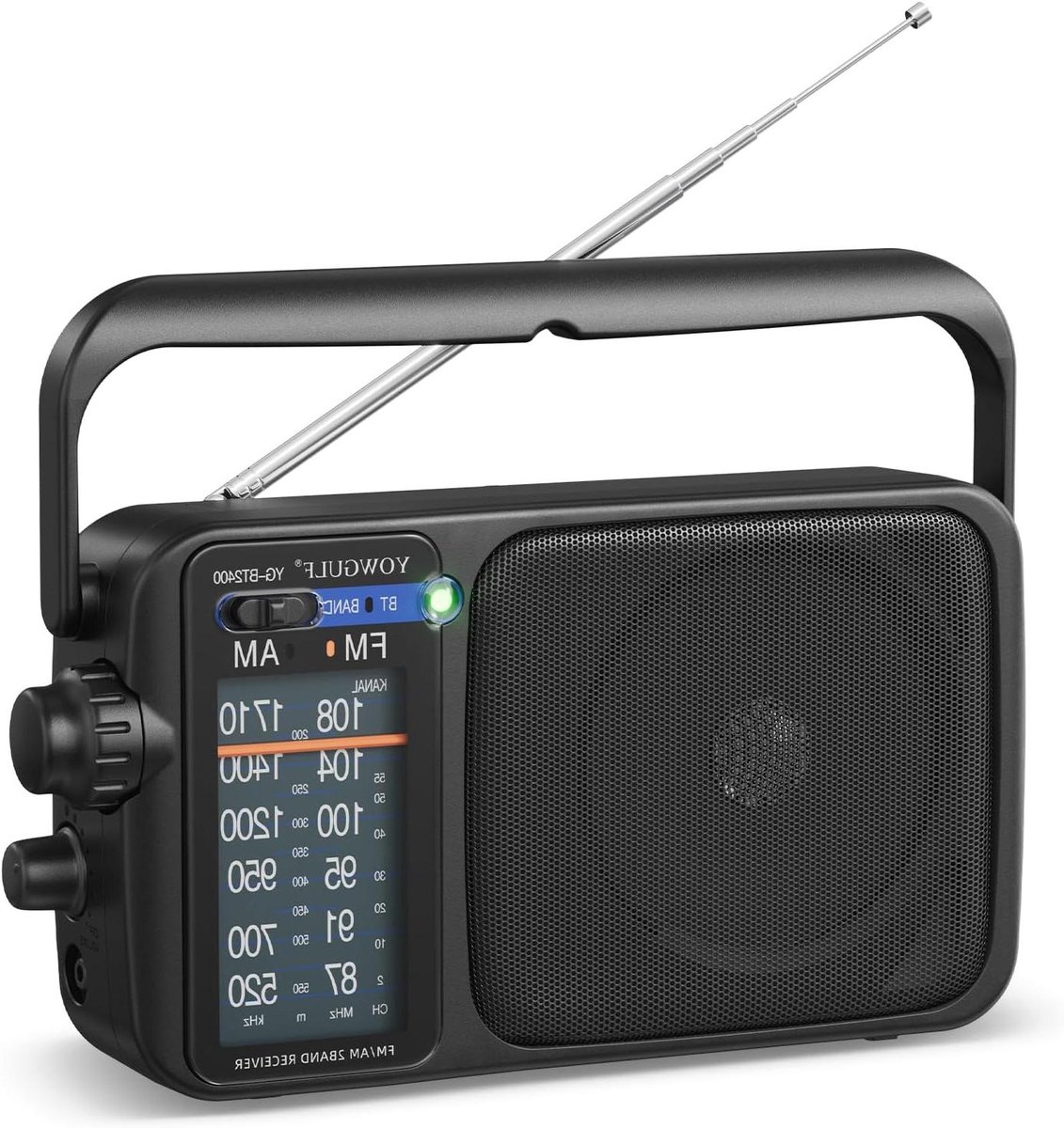 Draagbare Radio - Transistorradio AM FM - Muziek Luisteren - Sterke Ontvangst - Compact Formaat - Zwart