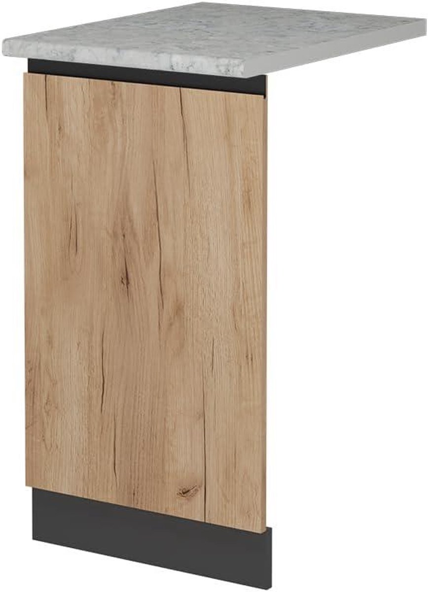Vaatwasserpaneel Frontpaneel Vaatwasser Keuken Integratie Greeploos Design 45 cm breed Goudbruine Eik