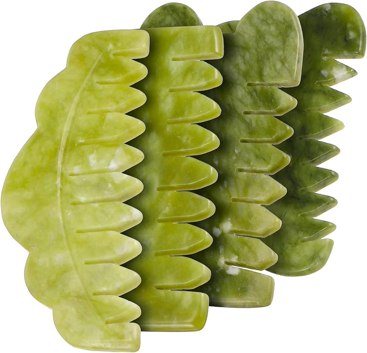 Jade Kam Set - Hoofdhuid Massager - Ontspanningsmassage - Fijn Afgewerkt - 9 x 5.5 cm - Diverse Kleuren