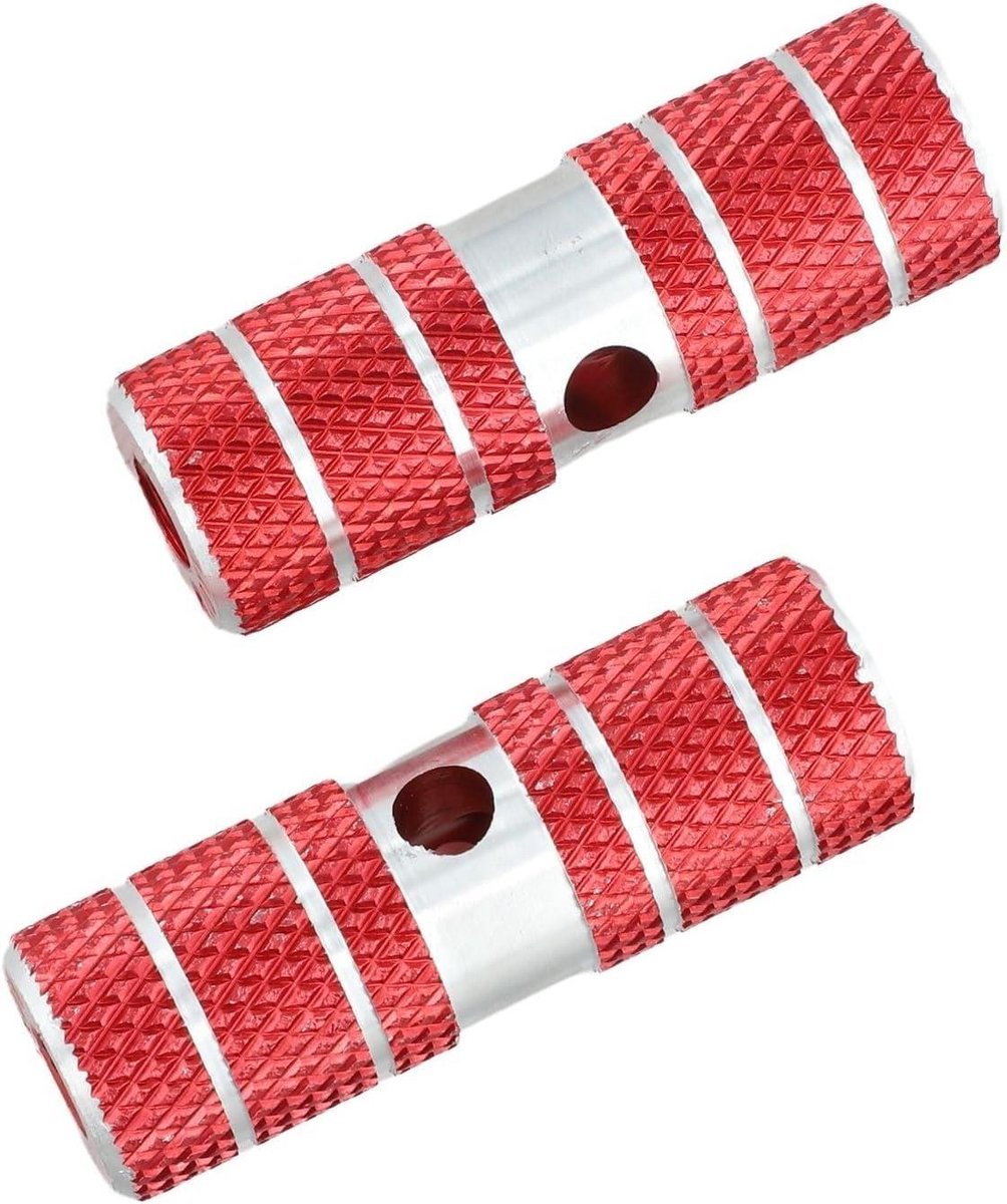 Fietspennen - Voetsteunen Fiets - Extra Grip - Antislip Groeven - 70 mm Lengte - Rood