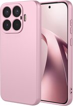 Coque MobyDefend - Compatible avec Xiaomi 17T - Coque arrière en silicone mat - Rose clair
