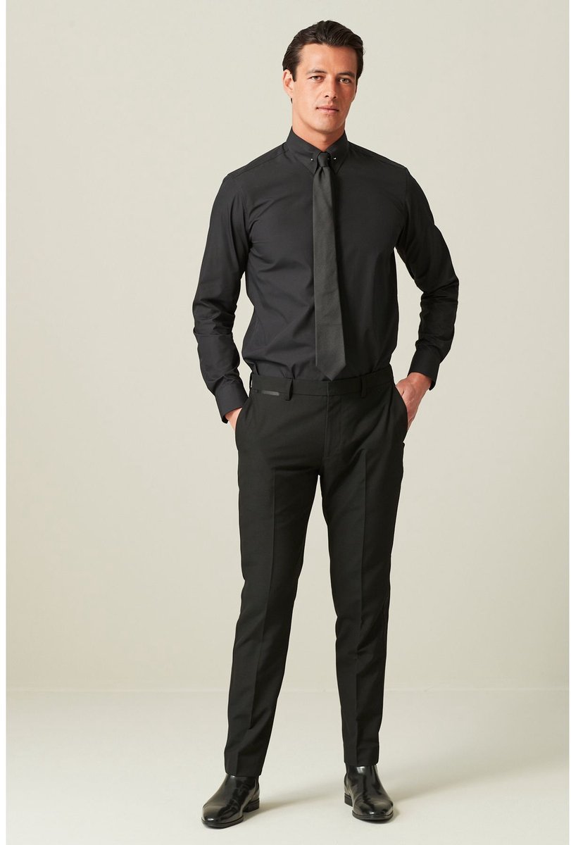 Next - Heren - Skinny-fit smoking: pantalon - Zwart