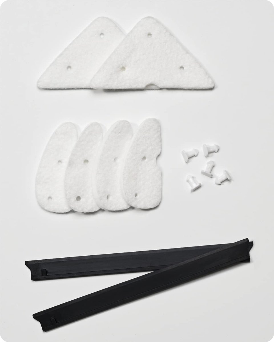 Dailygoods- Raamreiniger Verstelbaar - Vervangsets 10 Stuks - Driehoekige Spons/Rubberen Strip - Duurzaam Materiaal - Gebruiksvriendelijk - Voor Thuisgebruik - Raamreiniger Pads