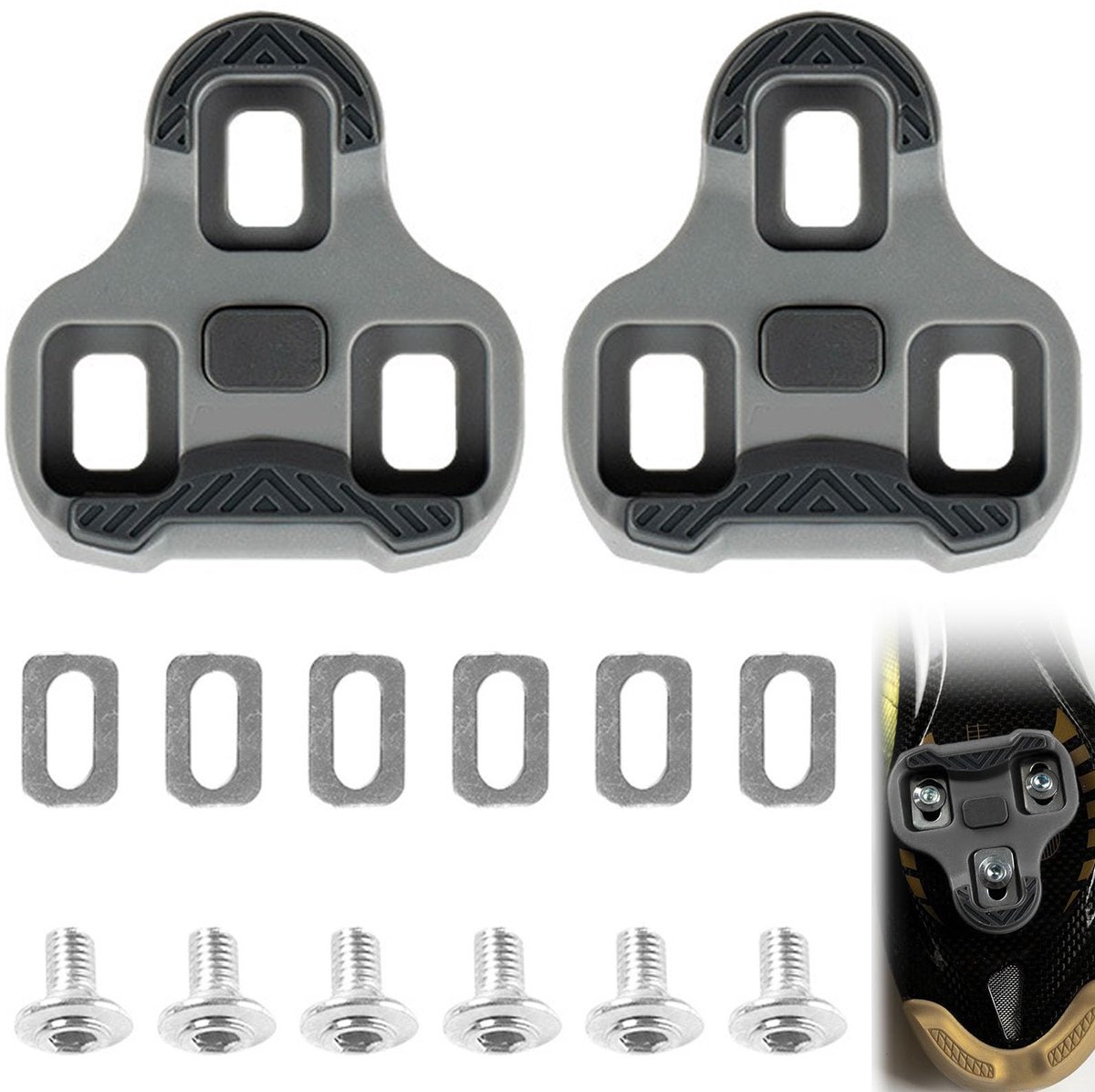 Dailygoods - Cleats voor Look Keo Fietspedalen - Grip Blade 2 Max, 4,5°
