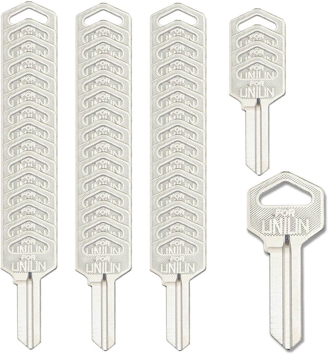 Dailygoods - 50 Stuks Blank Sleutels - Hoge Kwaliteit Vervangingen met Dubbele Sleuf