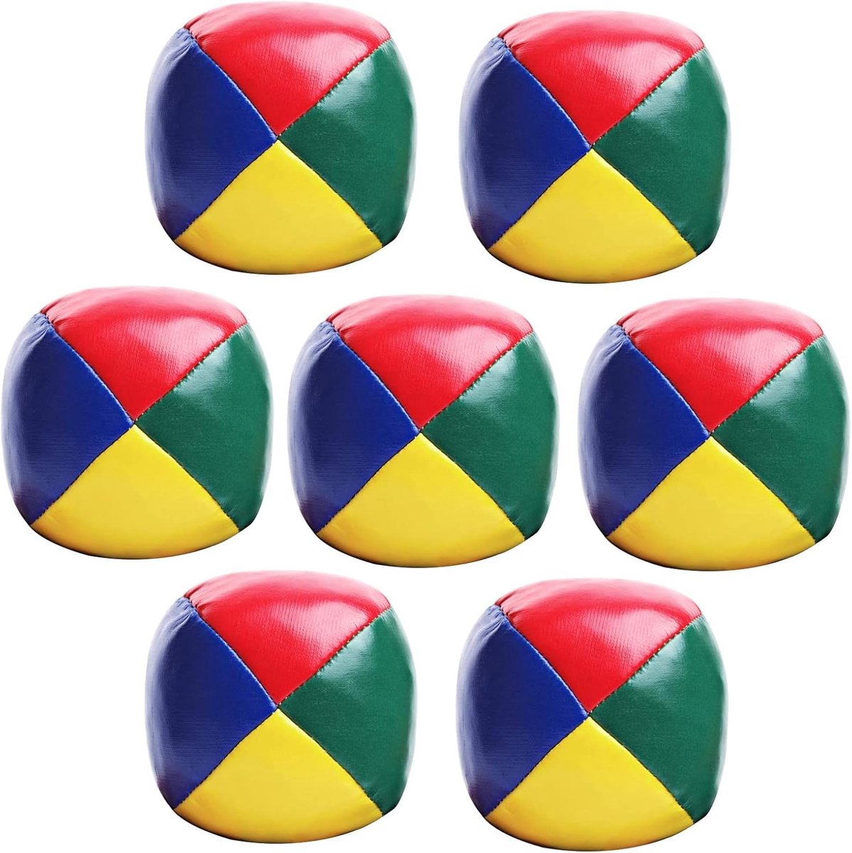 Dailygoods- Jongleerballen 7-Delige Set - Zachte Jongleerballen - Circus Speelgoed - Voor Beginners/Volwassenen - Slijtvast PU-Materiaal - Kleurrijk Design - Juggling Balls
