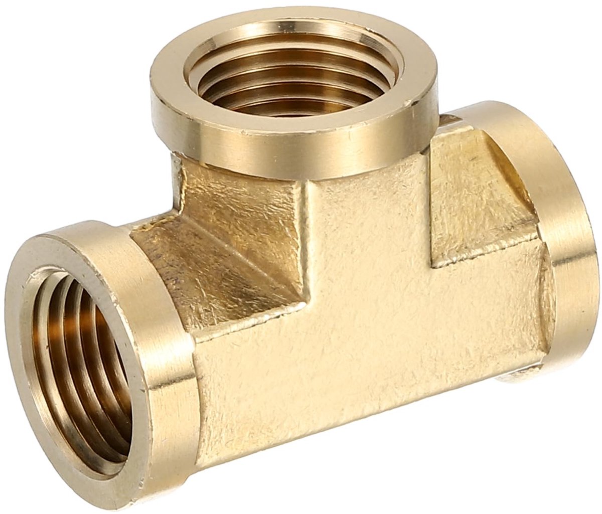 Dailygoods - Messing T-stuk Schroefverbinder voor Gasleiding - NPT3/8"