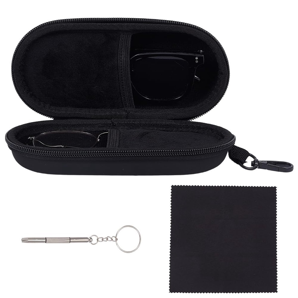 Dailygoods - Dubbele Brillenkoker met Ritssluiting - Handige Organizer voor Zonnebrillen