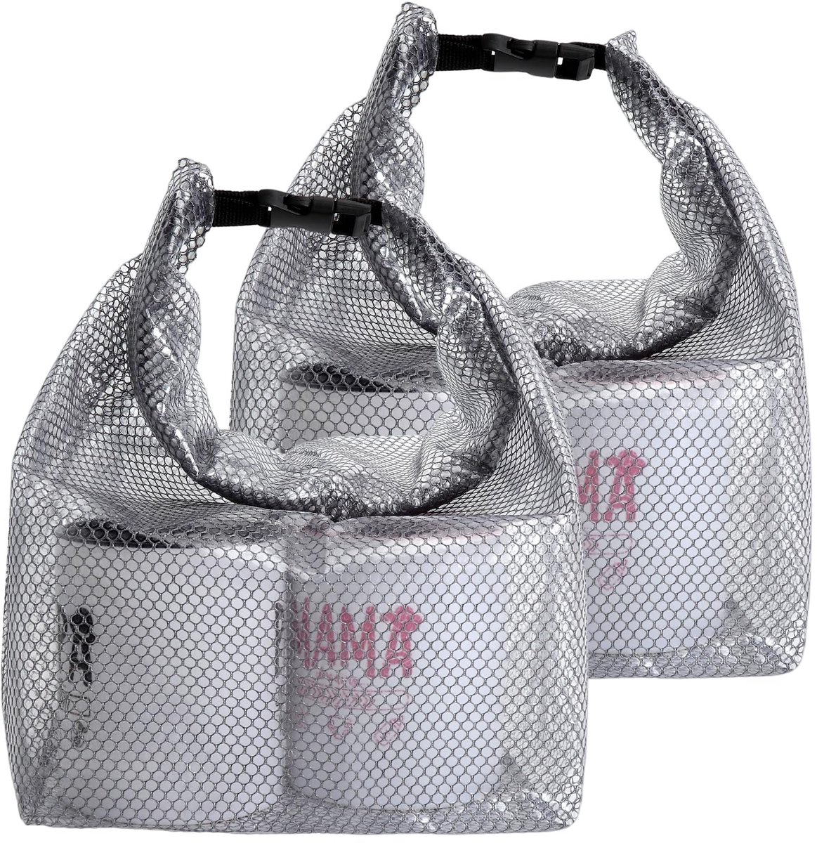 Dailygoods - 2 Stuks Waterdichte Transparante Make-Uptassen met Draaggreep