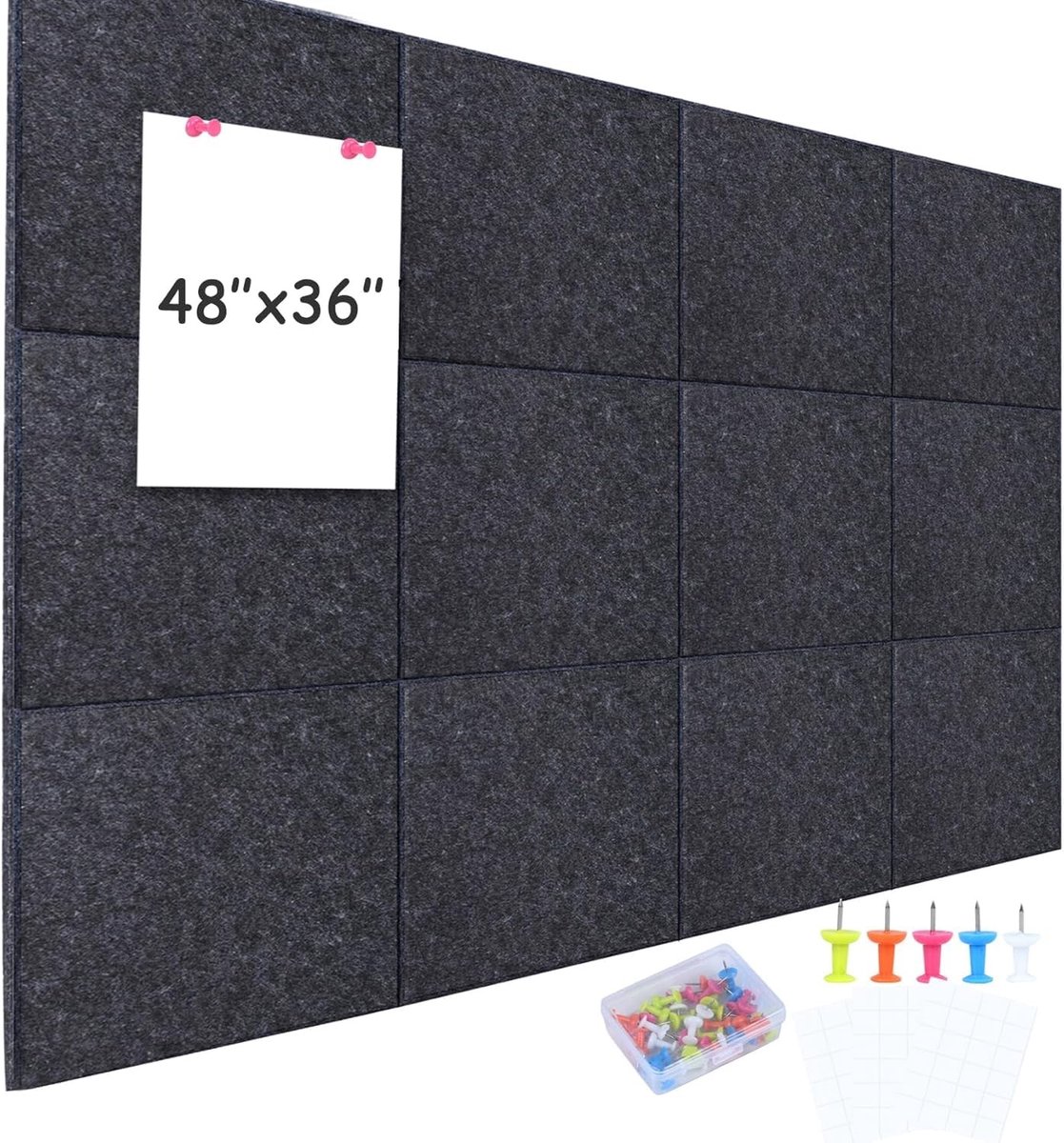 Dailygoods - Geluiddempende Panels Zelfklevend - 30 x 30 cm voor Wanddecoratie