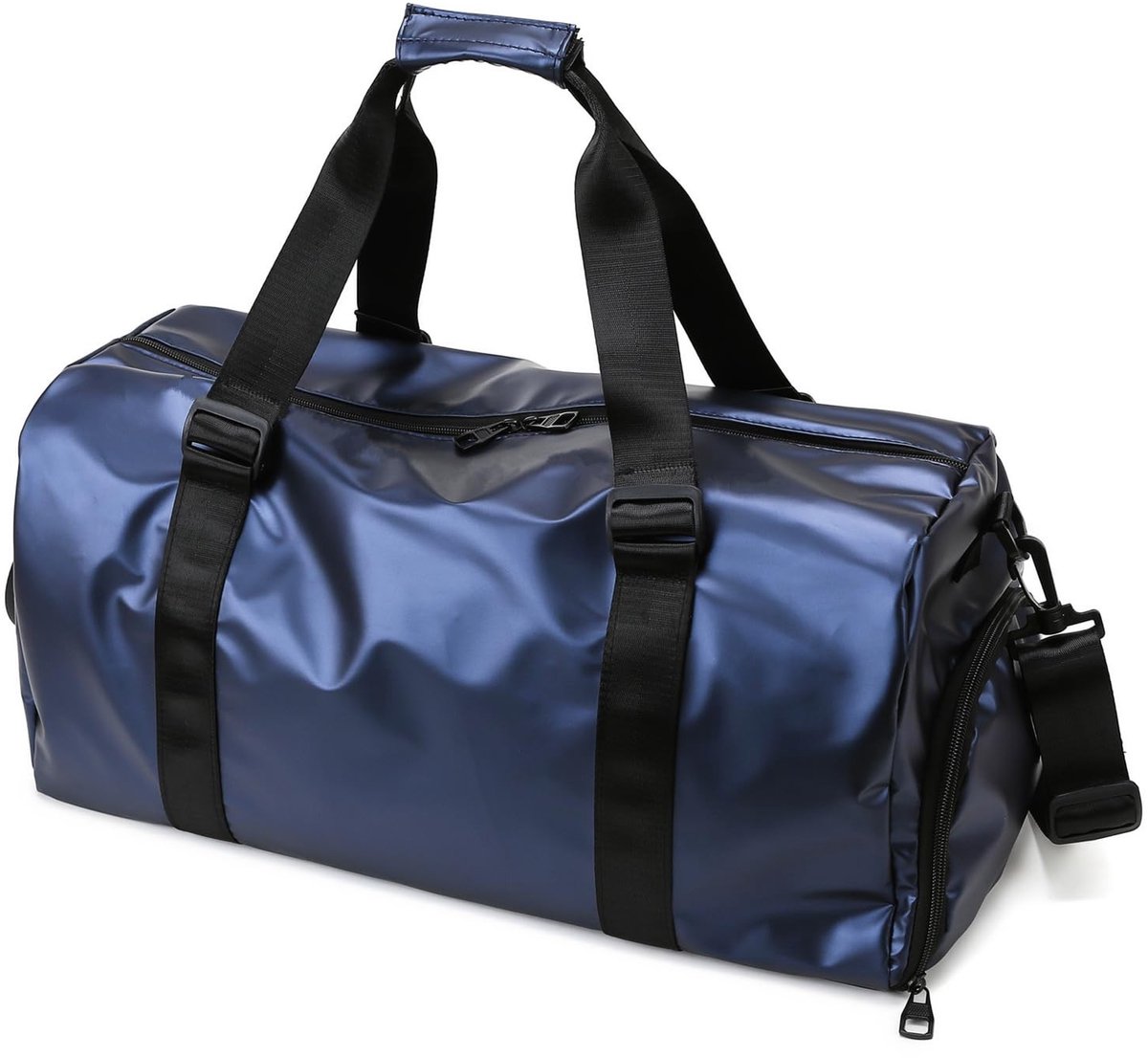 Dailygoods - Sporttas voor Vrouwen en Mannen - Reisbagage met Schoencompartiment en Natte Zak, Blauw