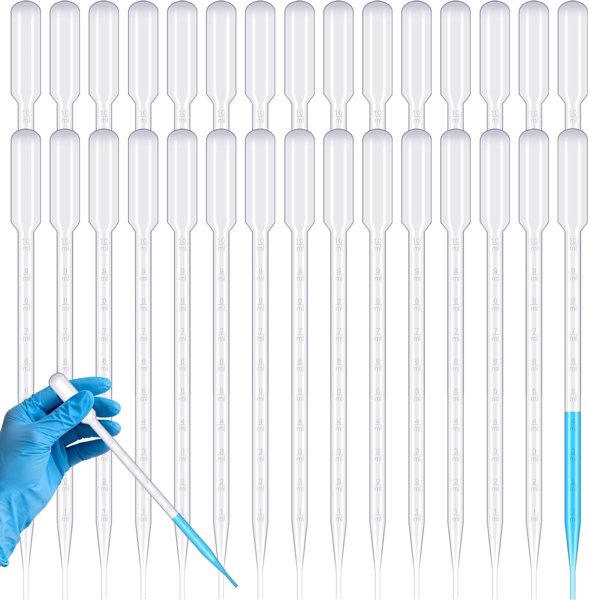 Dailygoods- Pipet 30 stuks - Kunststof Wegwerppipetten - Gegradueerde Druppelpipetten - Veilig en Hygiënisch - Voor Vloeistofmetingen - Duurzaam en Niet Giftig - Druppelaar