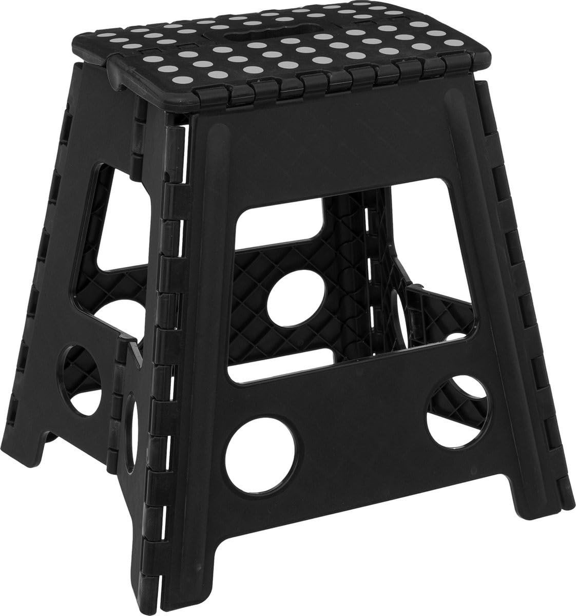 Dailygoods - Set van 3 Opvouwbare Trapjes - Geel, Groen en Zwart - 39 cm Hoog