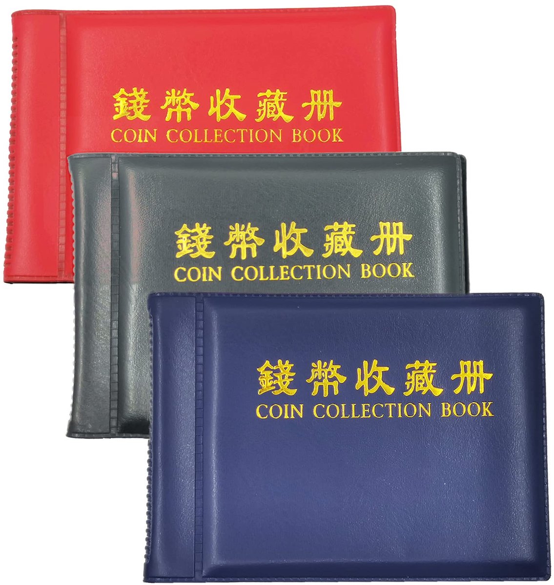 Dailygoods - 3 Stuks Munten Collectie Album - Munten Opslag Album voor Verzameling