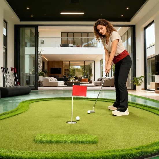 Golf Oefen Set - Putting Cup Vlag - Golf Vaardigheden Trainen - Weerbestendig Roestvrij Staal - 10 cm Cup - Meerkleurig van GOLF — afbeelding 4