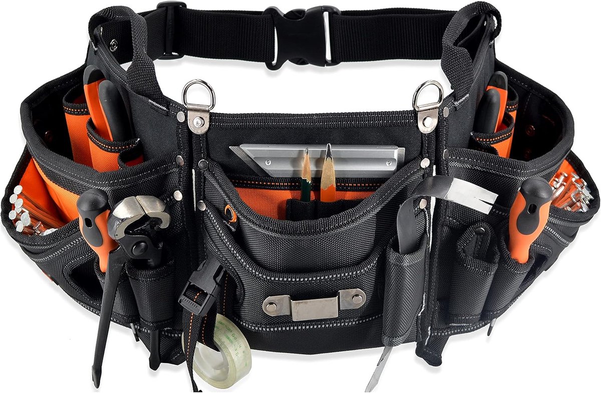 WELKINLAND 18-Pocket Carpenter's Tool Belt - Constructie & HVAC Tool Pouch voor Mannen Timmerlieden - ShopVlot