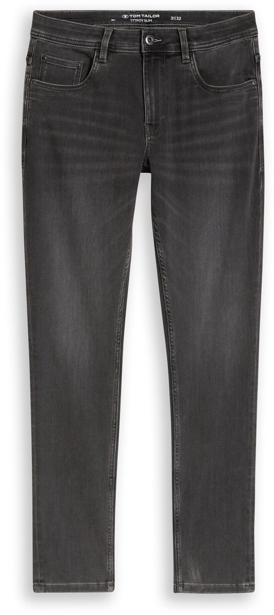 Tom Tailor - TTTROY SLIM-jeans - Maat 33/34 - clean dark stone grey denim