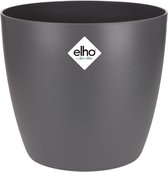 Elho Brussels Rond 22 - Bloempot voor Binnen - Gemaakt voor elke dag - Ø 22.3 x H 20.6 cm - Antraciet