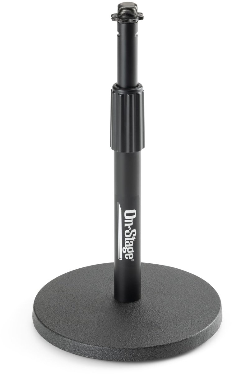 SnelShoppen - OSS DS7200B Bureau Microfoonstandaard - Zwart - Verstelbare Microfoonhouder - Ideaal voor Thuisstudio, Streaming en Podcasting
