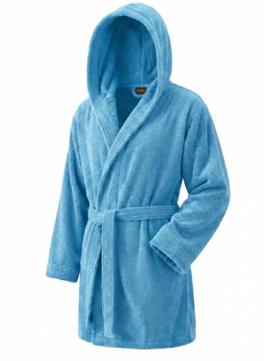 SnelShoppen - Top Towel Unisex Badjas XXL voor Dames en Heren met Capuchon, 100% Katoen, 500 g/m² Badstof in Lavendel, Ideaal voor Thuis, Sauna en Wel
